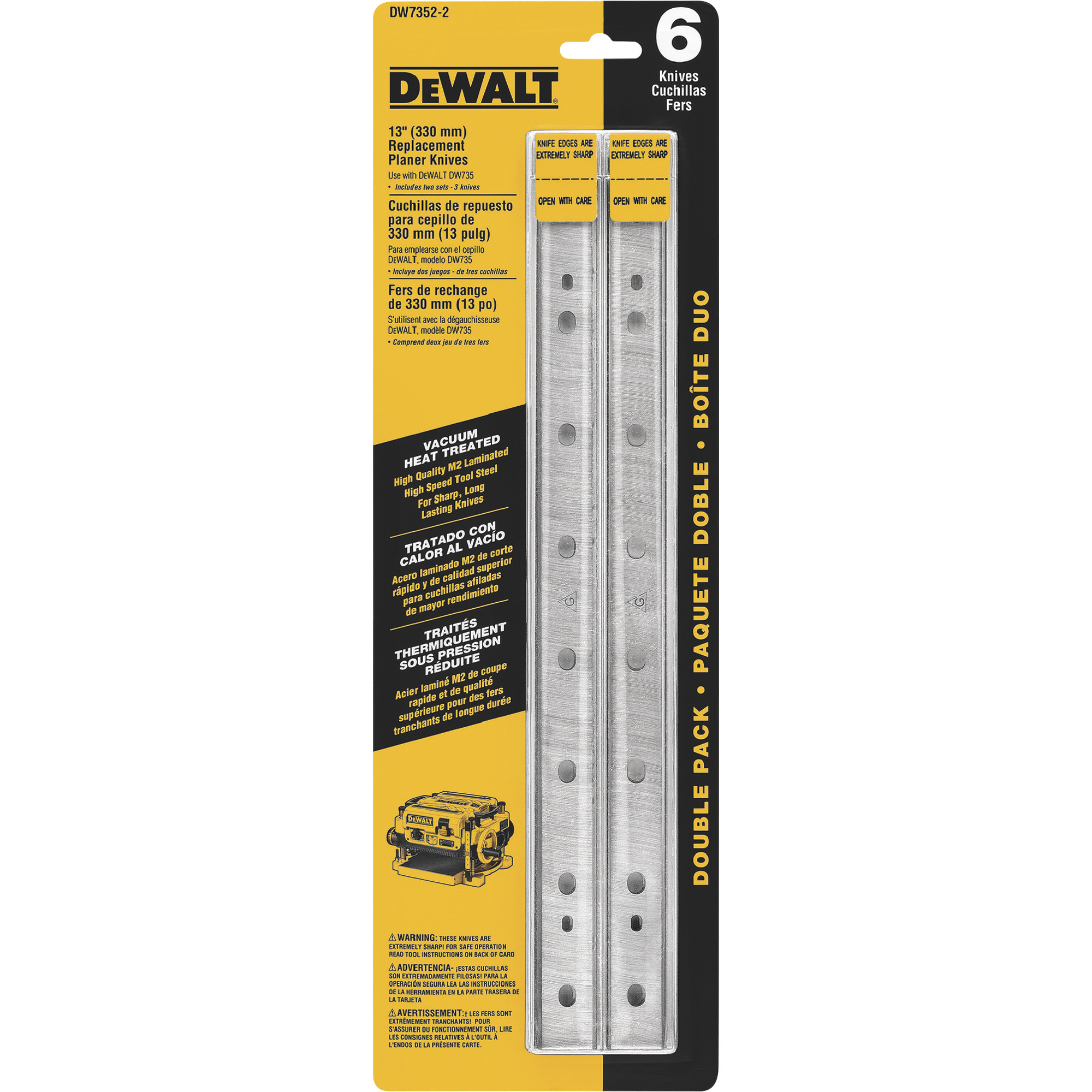 DEWALT Replacement 13in. Planer Blades, 2 Sets, for DW735 (Item 399632